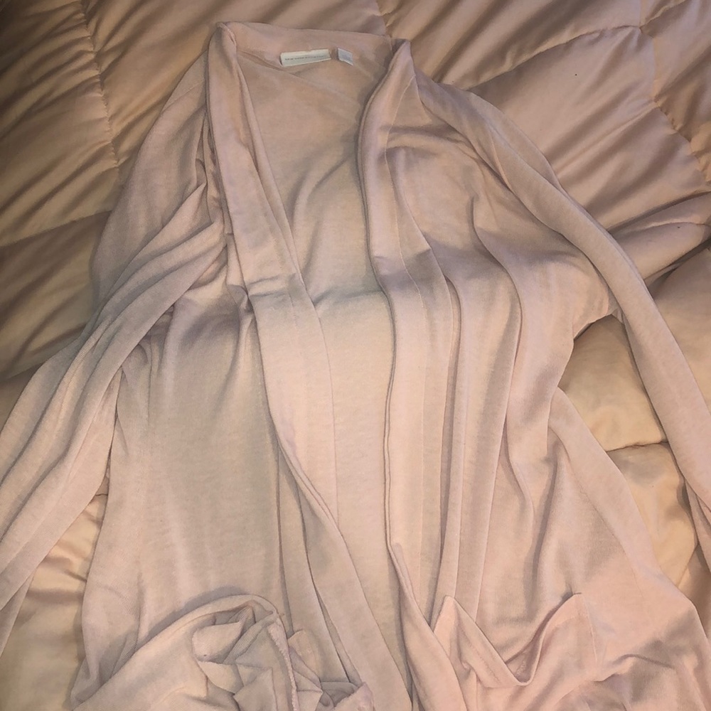 Long sleeved drape front cardigan